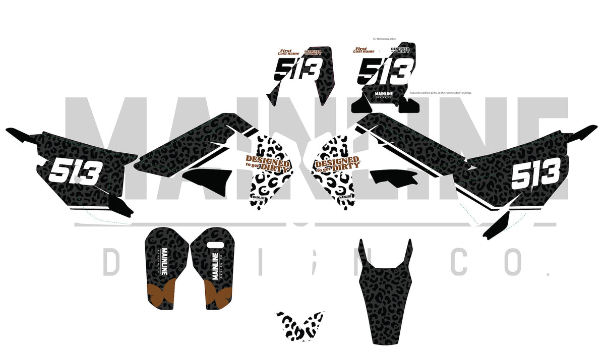 Leopard Dirt Bike Graphics Kit – MCREY