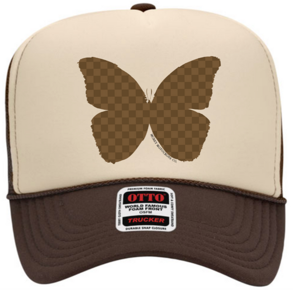 Checkered Butterfly Trucker Hat