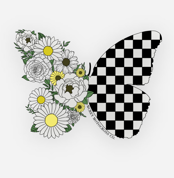 Finish Line Butterfly Sticker