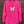 Load image into Gallery viewer, Hot pink youth long sleeve with an orange and pink checkered butterfly on the front, surrounded by little daisies
