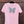 Load image into Gallery viewer, Light pink youth short sleeve shirt with a black and white checkered butterfly on the back
