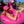 Load image into Gallery viewer, Blonde woman sitting in a pink flamingo in a pool. She is wearing a pink bathing suit and a neon pink trucker hat with designed to get dirty on the front.
