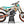 Load image into Gallery viewer, Honda CRF 250X with a 70&#39;s-inspired dirt bike graphics kit. There are lots of turquoise, orange and yellow flowers giving a flower power vibe.
