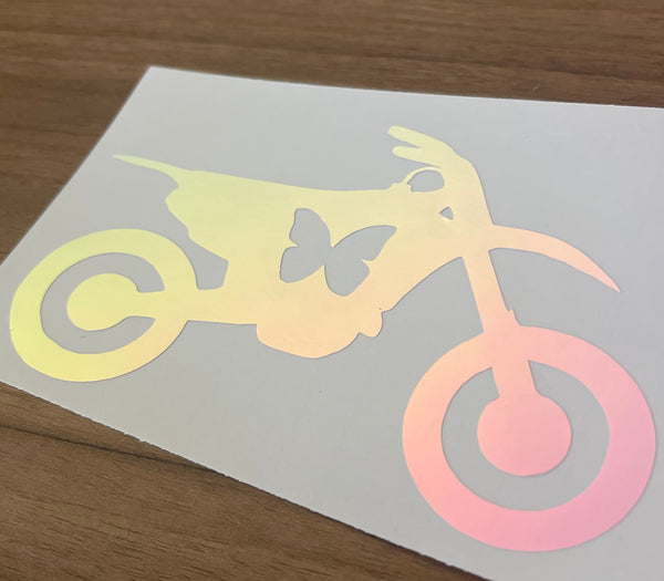 MCREY butterfly dirt bike holographic sticker