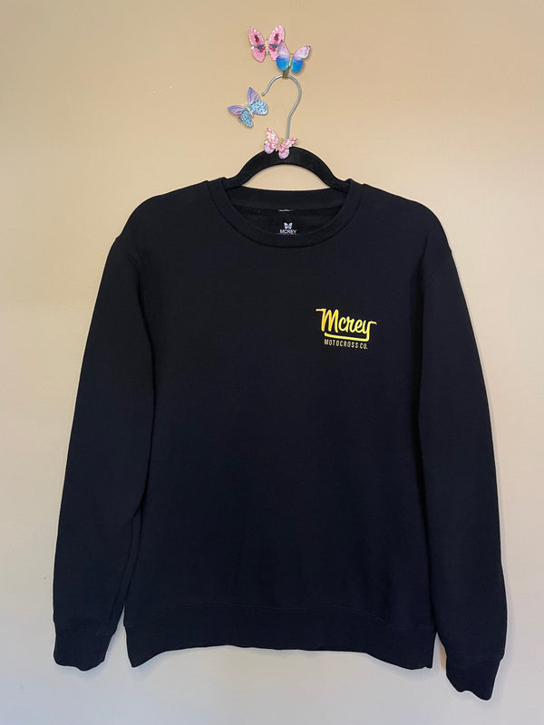 unisex black crewneck sweatshirt