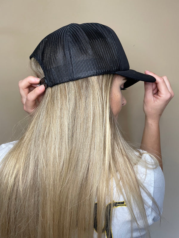 unisex black snapback hat