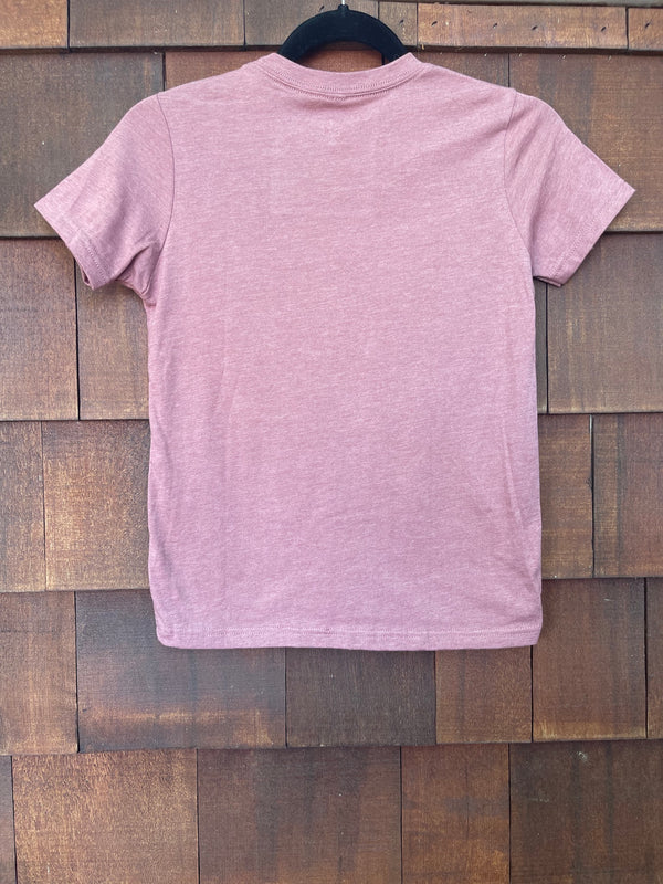 Youth Dirt Bike Apparel. Heather Mauve t-shirt with nothing on the back.